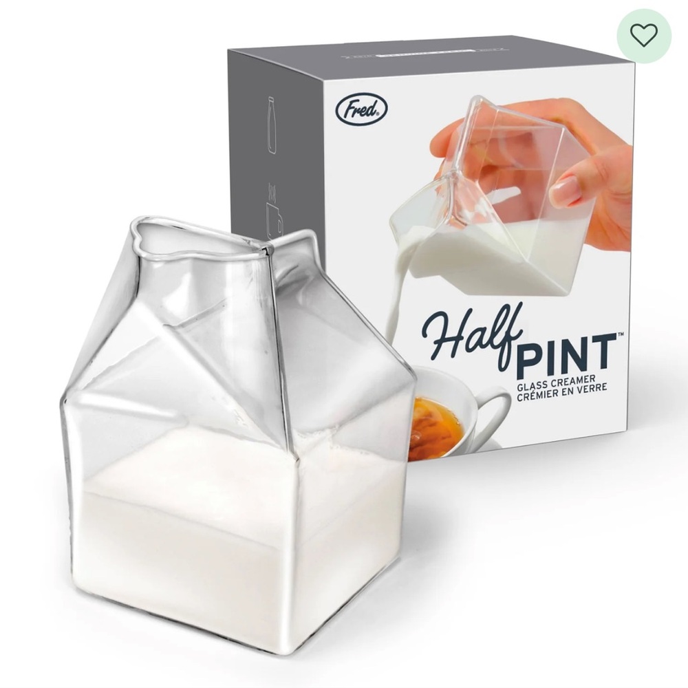 Fred & Friends - Half Pint Glass Creamer Container